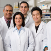 A group of pharmacy team members smiling